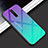 Custodia Silicone Specchio Laterale Sfumato Arcobaleno Cover per Xiaomi Poco X2 Verde