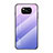 Custodia Silicone Specchio Laterale Sfumato Arcobaleno Cover per Xiaomi Poco X3 Lavanda