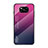 Custodia Silicone Specchio Laterale Sfumato Arcobaleno Cover per Xiaomi Poco X3 Pro Rosa Caldo