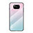 Custodia Silicone Specchio Laterale Sfumato Arcobaleno Cover per Xiaomi Poco X3 Rosa