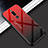Custodia Silicone Specchio Laterale Sfumato Arcobaleno Cover per Xiaomi Redmi 8 Rosso