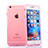 Custodia Silicone Trasparente A Flip Morbida per Apple iPhone 6S Plus Rosa