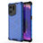 Custodia Silicone Trasparente Laterale 360 Gradi Cover AM1 per Oppo Find X5 5G Blu