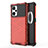 Custodia Silicone Trasparente Laterale 360 Gradi Cover AM1 per Oppo K10 Pro 5G Rosso