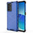 Custodia Silicone Trasparente Laterale 360 Gradi Cover AM1 per Oppo Reno6 Pro 5G India Blu