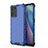 Custodia Silicone Trasparente Laterale 360 Gradi Cover AM1 per Oppo Reno7 SE 5G Blu