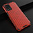 Custodia Silicone Trasparente Laterale 360 Gradi Cover AM1 per Realme 8 5G Rosso