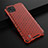 Custodia Silicone Trasparente Laterale 360 Gradi Cover AM1 per Realme C20 Rosso