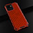 Custodia Silicone Trasparente Laterale 360 Gradi Cover AM1 per Realme C30 Rosso