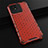 Custodia Silicone Trasparente Laterale 360 Gradi Cover AM1 per Realme Narzo 50A Rosso