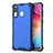 Custodia Silicone Trasparente Laterale 360 Gradi Cover AM1 per Samsung Galaxy A20 Blu