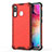 Custodia Silicone Trasparente Laterale 360 Gradi Cover AM1 per Samsung Galaxy A20 Rosso