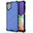 Custodia Silicone Trasparente Laterale 360 Gradi Cover AM1 per Samsung Galaxy A22 4G Blu