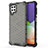 Custodia Silicone Trasparente Laterale 360 Gradi Cover AM1 per Samsung Galaxy A22 4G Nero