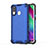 Custodia Silicone Trasparente Laterale 360 Gradi Cover AM1 per Samsung Galaxy A40 Blu