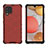 Custodia Silicone Trasparente Laterale 360 Gradi Cover AM1 per Samsung Galaxy A42 5G Rosso