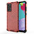 Custodia Silicone Trasparente Laterale 360 Gradi Cover AM1 per Samsung Galaxy A52 4G Rosso
