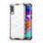 Custodia Silicone Trasparente Laterale 360 Gradi Cover AM1 per Samsung Galaxy A70S Bianco