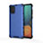 Custodia Silicone Trasparente Laterale 360 Gradi Cover AM1 per Samsung Galaxy A71 4G A715 Blu