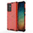 Custodia Silicone Trasparente Laterale 360 Gradi Cover AM1 per Samsung Galaxy A82 5G Rosso