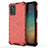 Custodia Silicone Trasparente Laterale 360 Gradi Cover AM1 per Samsung Galaxy F52 5G Rosso