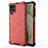 Custodia Silicone Trasparente Laterale 360 Gradi Cover AM1 per Samsung Galaxy M12 Rosso