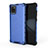 Custodia Silicone Trasparente Laterale 360 Gradi Cover AM1 per Samsung Galaxy Note 10 Lite Blu