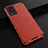 Custodia Silicone Trasparente Laterale 360 Gradi Cover AM1 per Vivo V21 5G Rosso