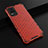 Custodia Silicone Trasparente Laterale 360 Gradi Cover AM1 per Vivo V21e 4G Rosso