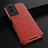 Custodia Silicone Trasparente Laterale 360 Gradi Cover AM1 per Vivo Y76s 5G Rosso