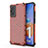Custodia Silicone Trasparente Laterale 360 Gradi Cover AM1 per Xiaomi Redmi 11 Prime 4G Rosso