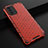 Custodia Silicone Trasparente Laterale 360 Gradi Cover AM2 per Oppo A74 4G Rosso