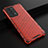 Custodia Silicone Trasparente Laterale 360 Gradi Cover AM2 per Oppo Reno6 Pro 5G Rosso