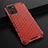 Custodia Silicone Trasparente Laterale 360 Gradi Cover AM2 per Oppo Reno6 Z 5G Rosso