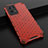 Custodia Silicone Trasparente Laterale 360 Gradi Cover AM2 per Oppo Reno7 Pro 5G Rosso