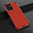 Custodia Silicone Trasparente Laterale 360 Gradi Cover AM2 per Oppo Reno7 SE 5G Rosso