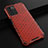 Custodia Silicone Trasparente Laterale 360 Gradi Cover AM2 per Realme Q3s 5G Rosso