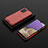 Custodia Silicone Trasparente Laterale 360 Gradi Cover AM2 per Samsung Galaxy M32 5G Rosso