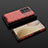Custodia Silicone Trasparente Laterale 360 Gradi Cover AM2 per Vivo X70 Pro+ Plus 5G Rosso