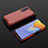 Custodia Silicone Trasparente Laterale 360 Gradi Cover AM2 per Vivo Y53s NFC Rosso