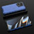 Custodia Silicone Trasparente Laterale 360 Gradi Cover AM3 per Oppo Find X5 Pro 5G Blu