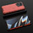 Custodia Silicone Trasparente Laterale 360 Gradi Cover AM3 per Oppo Find X5 Pro 5G Rosso