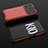 Custodia Silicone Trasparente Laterale 360 Gradi Cover AM3 per Oppo K10 5G Rosso