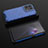 Custodia Silicone Trasparente Laterale 360 Gradi Cover AM3 per Oppo Reno9 5G Blu