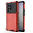 Custodia Silicone Trasparente Laterale 360 Gradi Cover AM3 per Vivo X80 Pro 5G Rosso