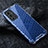 Custodia Silicone Trasparente Laterale 360 Gradi Cover AM4 per OnePlus 9RT 5G Blu