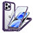 Custodia Silicone Trasparente Laterale 360 Gradi Cover con Mag-Safe Magnetic AC1 per Apple iPhone 14 Pro Max Viola