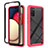 Custodia Silicone Trasparente Laterale 360 Gradi Cover JX1 per Samsung Galaxy A02s Rosa Caldo