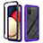 Custodia Silicone Trasparente Laterale 360 Gradi Cover JX1 per Samsung Galaxy A02s Viola