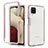 Custodia Silicone Trasparente Laterale 360 Gradi Cover JX1 per Samsung Galaxy A12 Nacho Oro Rosa